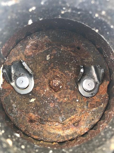 Galvanized Garbage Disposal Grinder Chamber After 5 Years of Use